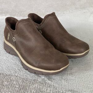 Skechers Hands Slip-Ins Hands Free Clog Shoes Womens 6 Brown Faux Suede NEW